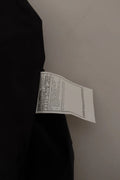 Étiquette d’entretien noire dolce & gabbana pour blazer martini bleu foncé single breasted homme