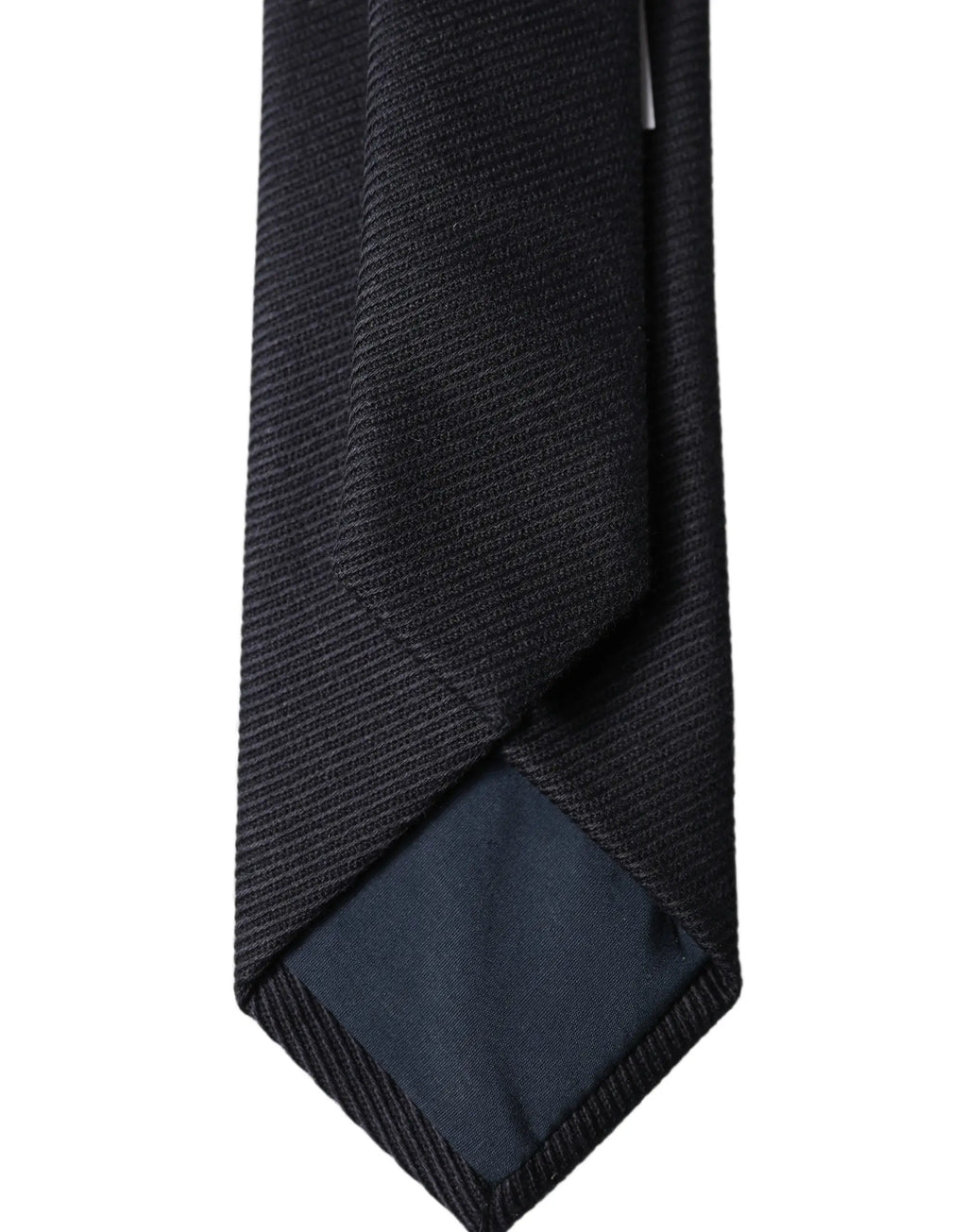 Noeud papillon noir texturé en soie 100 pour cent avec doublure intérieure bleu marine ajustable dolce gabbana