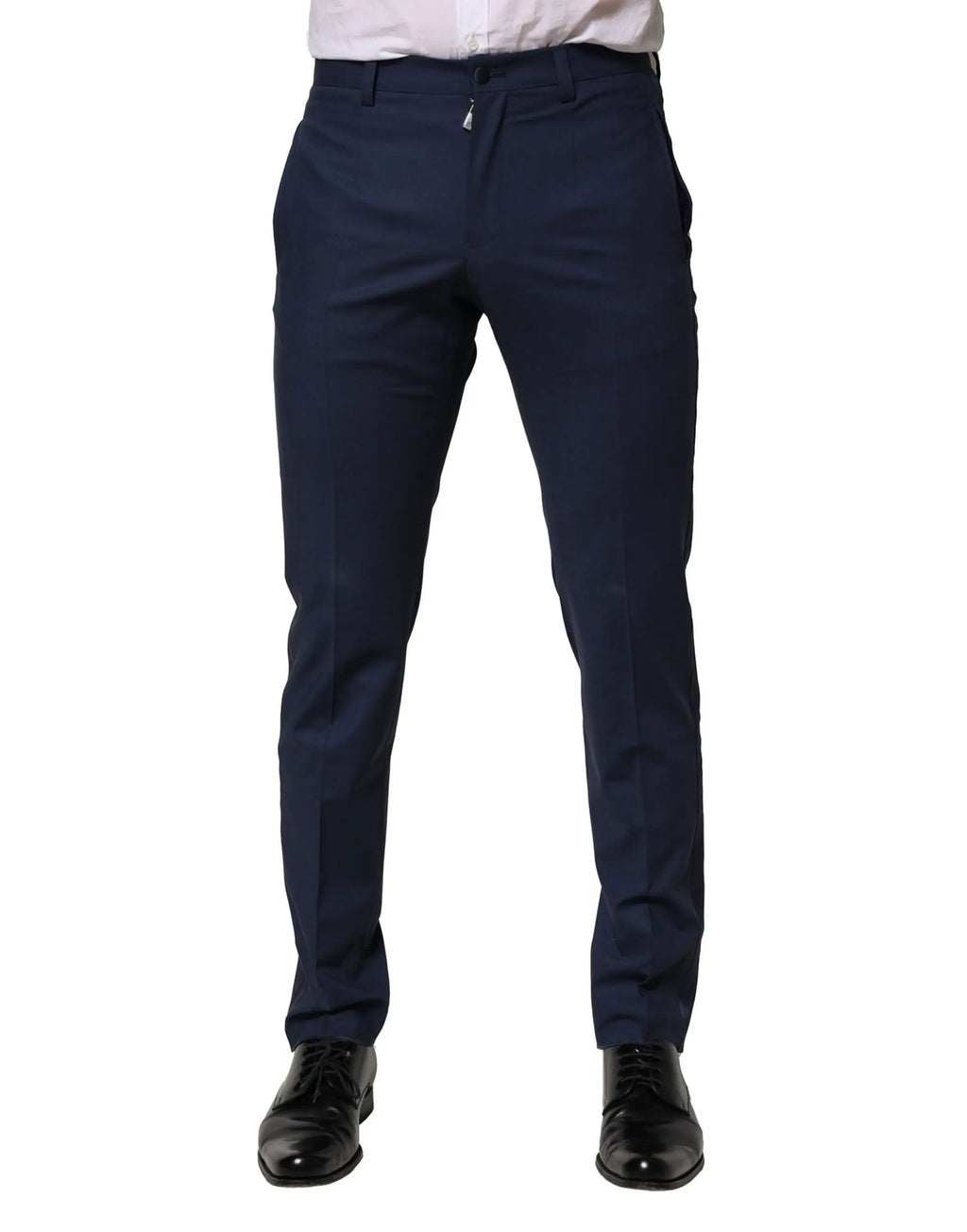 Pantalon habillé en laine bleu marine tailored de dolce & gabbana pour un look formel