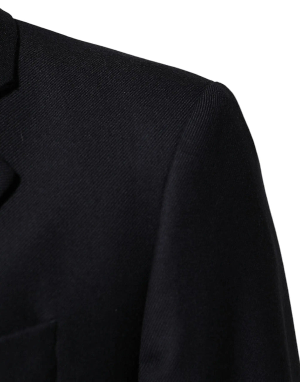 Dolce gabbana blazer homme noir en laine avec tissage subtil et épaule structurée