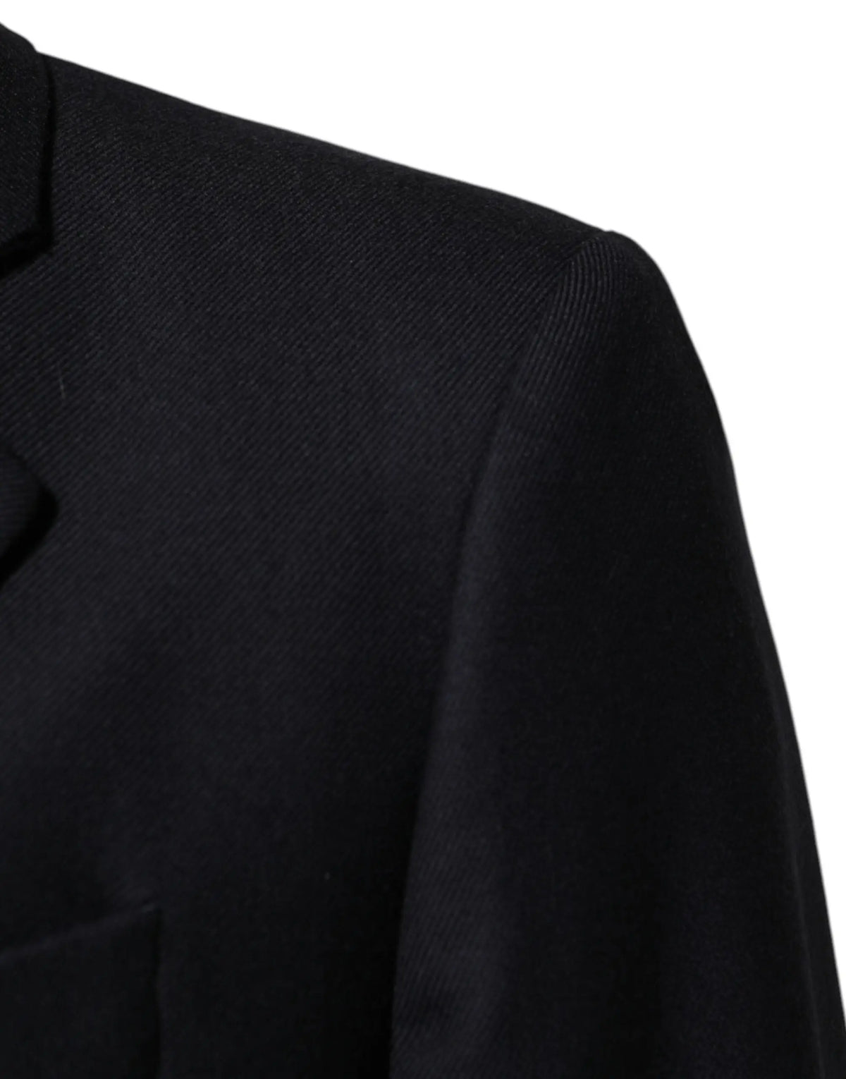 Dolce gabbana blazer homme noir en laine avec tissage subtil et épaule structurée