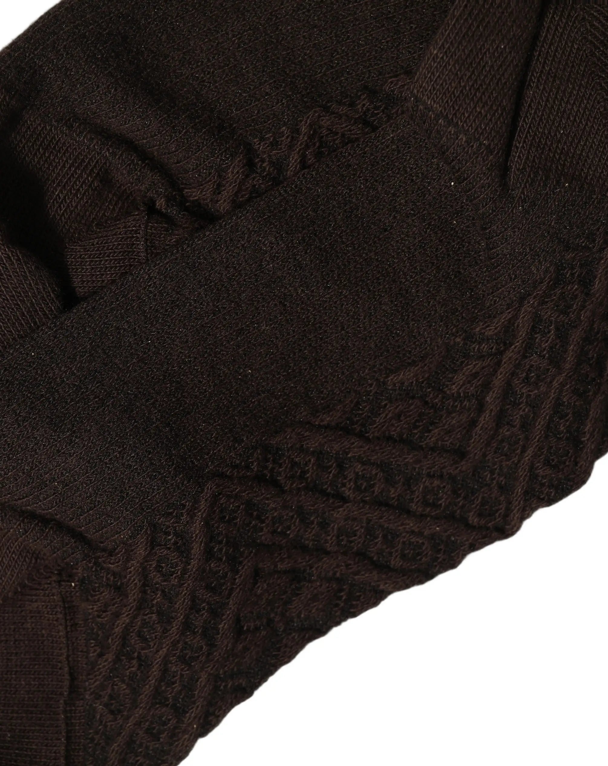 Chaussettes dolce & gabbana en coton marron foncé avec motifs torsadés et dentelle tricotés une taille