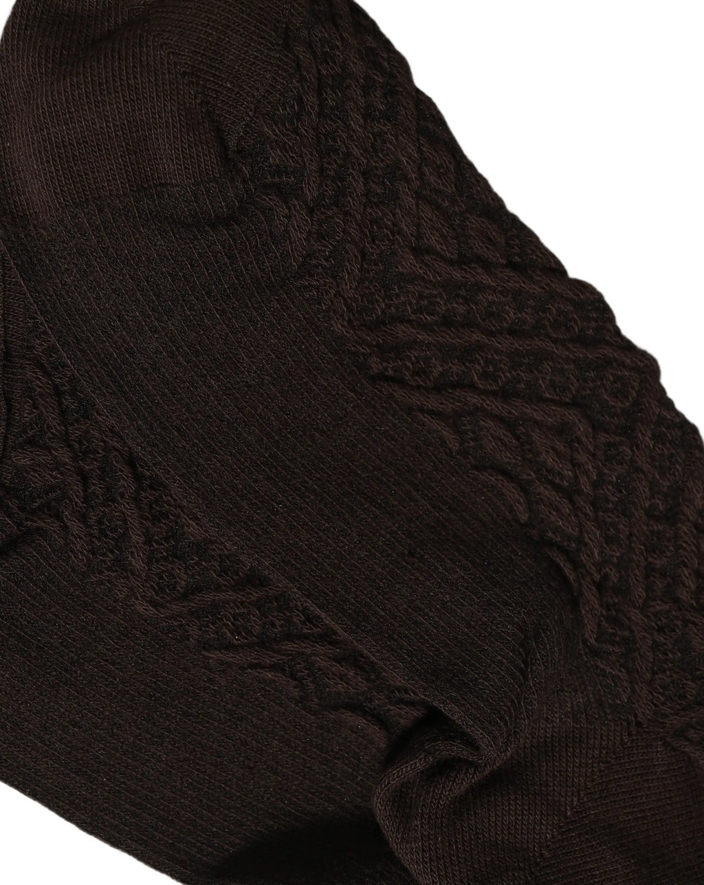 Chaussettes dolce & gabbana en coton marron foncé avec motif torsadé tricoté à la main taille unique