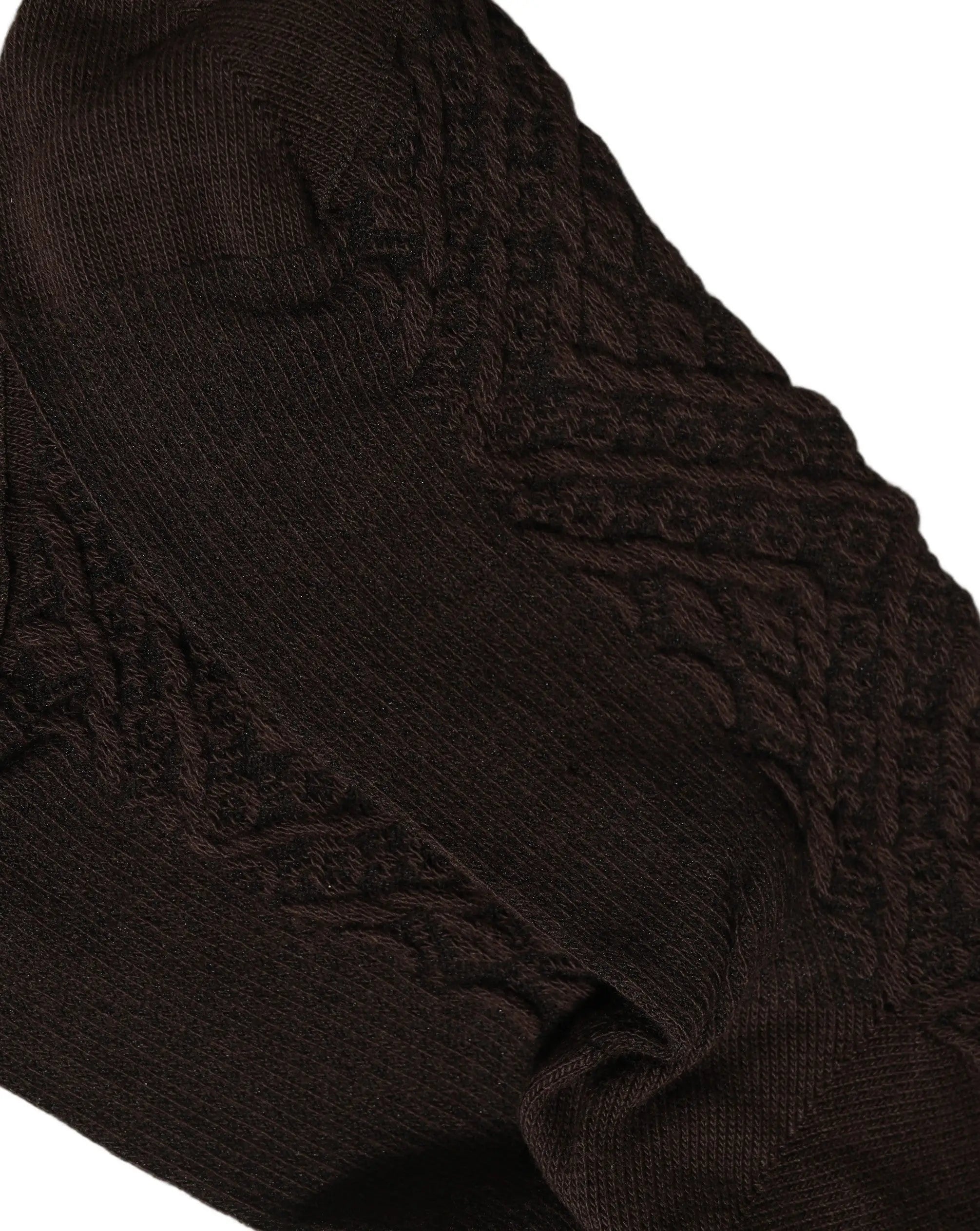 Chaussettes dolce & gabbana en coton marron foncé avec motif torsadé tricoté à la main taille unique