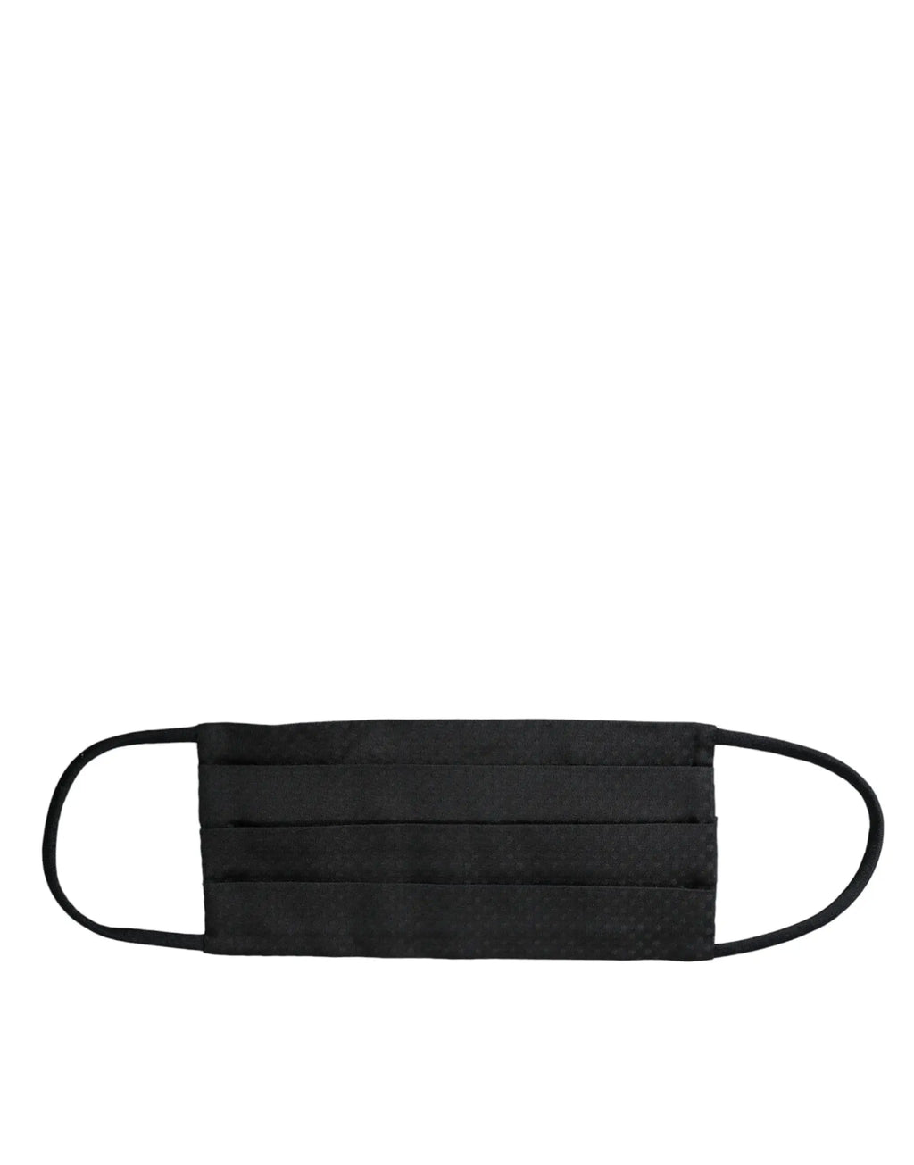 Masque facial dolce & gabbana en soie grise foncée avec plis et attaches élastiques pour oreilles