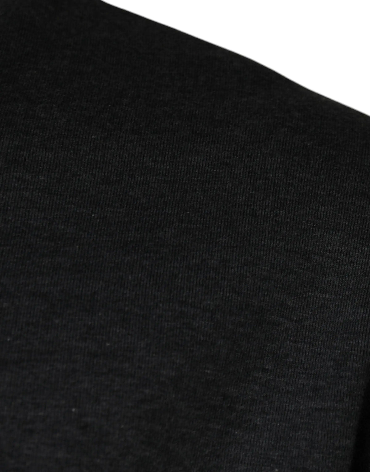 T-shirt dolce & gabbana gris foncé camouflage à col rond en tissu texturé noir avec finition chinée subtile