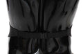 Dolce & gabbana ceinture de taille cummerbund en soie gris foncé avec finitions mates et doublure à pois blancs