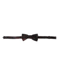 Un nœud papillon homme ajustable dolce & gabbana gris foncé en satin avec motif floral bordeaux subtil