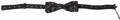 Dolce & gabbana dark gray patterned silk adjustable men neck papillon bow tie with black and white polka dot fabric