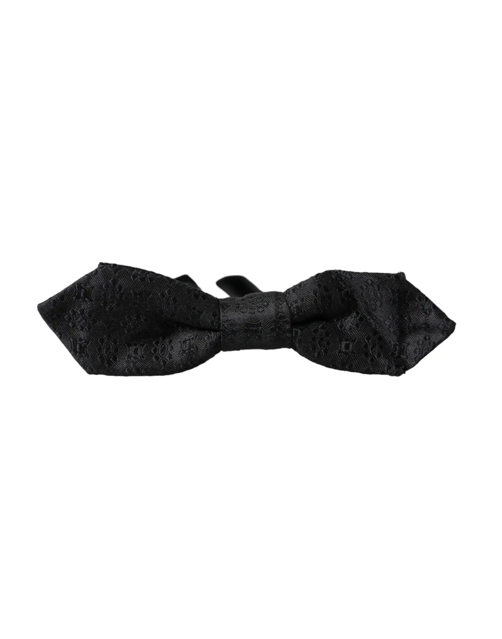 Noeud papillon dora et gabbana en soie gris foncé avec motif texturé subtil et réglable pour homme