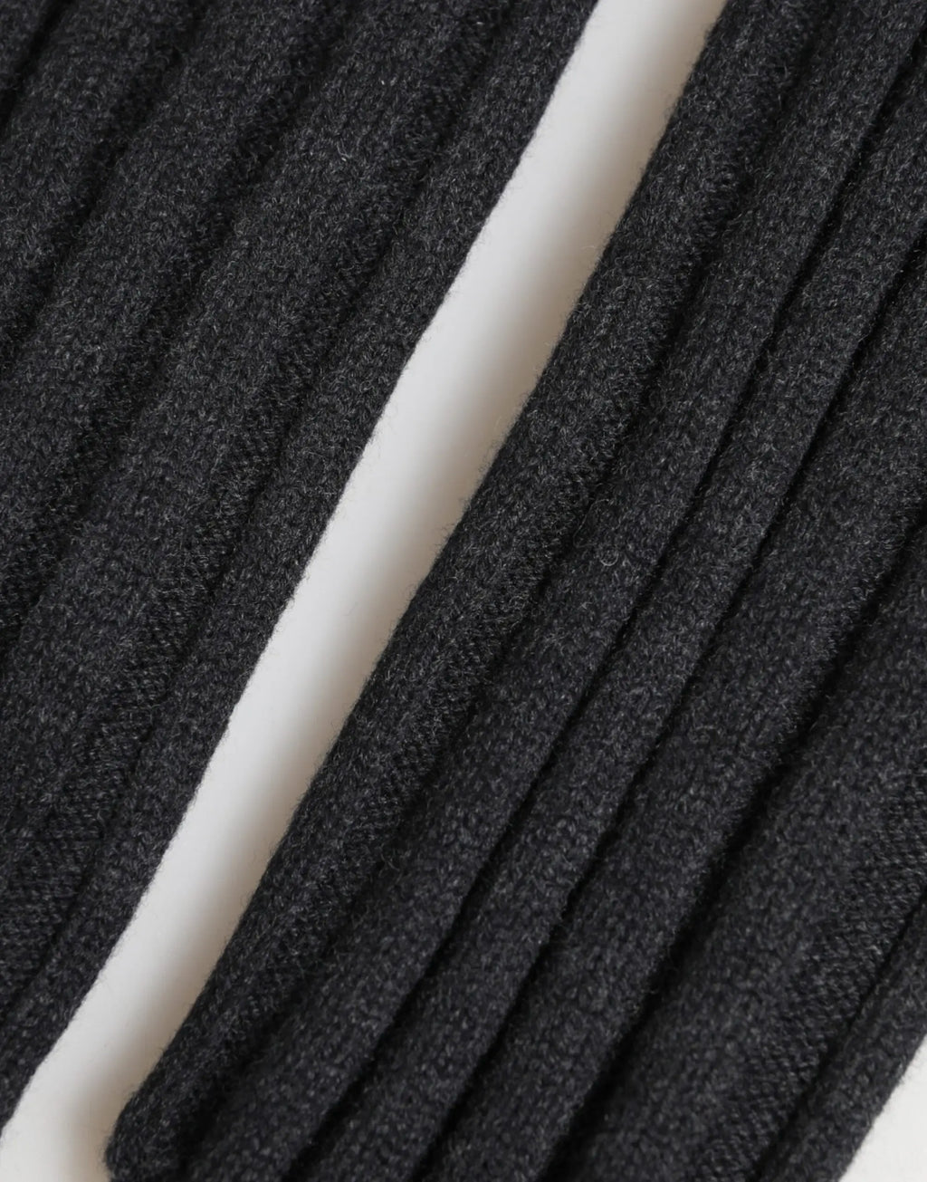 Collants gris foncé en maille côtelée avec surface lisse texturée pour les gants sans doigts en laine vierge dolce & gabbana