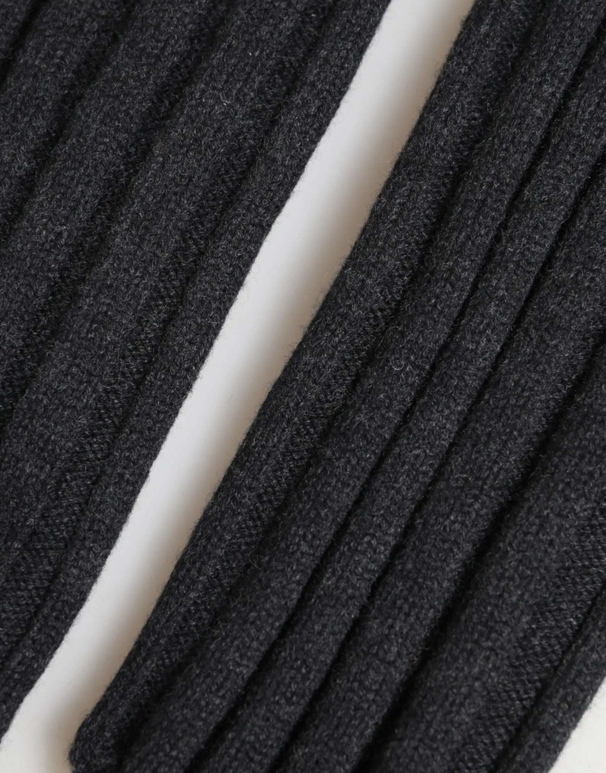 Collants gris foncé en maille côtelée avec surface lisse texturée pour les gants sans doigts en laine vierge dolce & gabbana