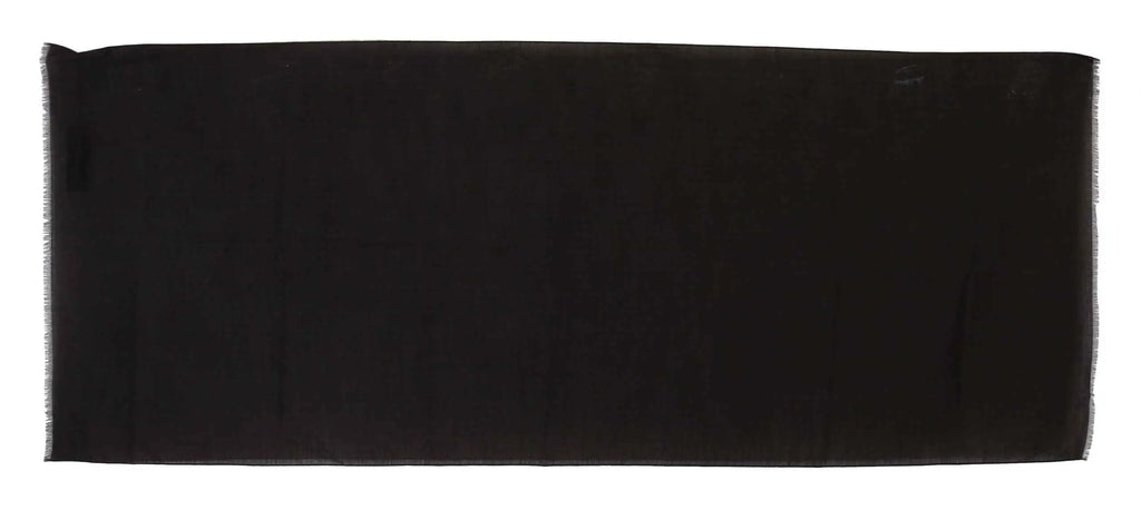 Écharpe rectangulaire noire dolce & gabbana en laine vierge gris foncé à franges avec motif rayé