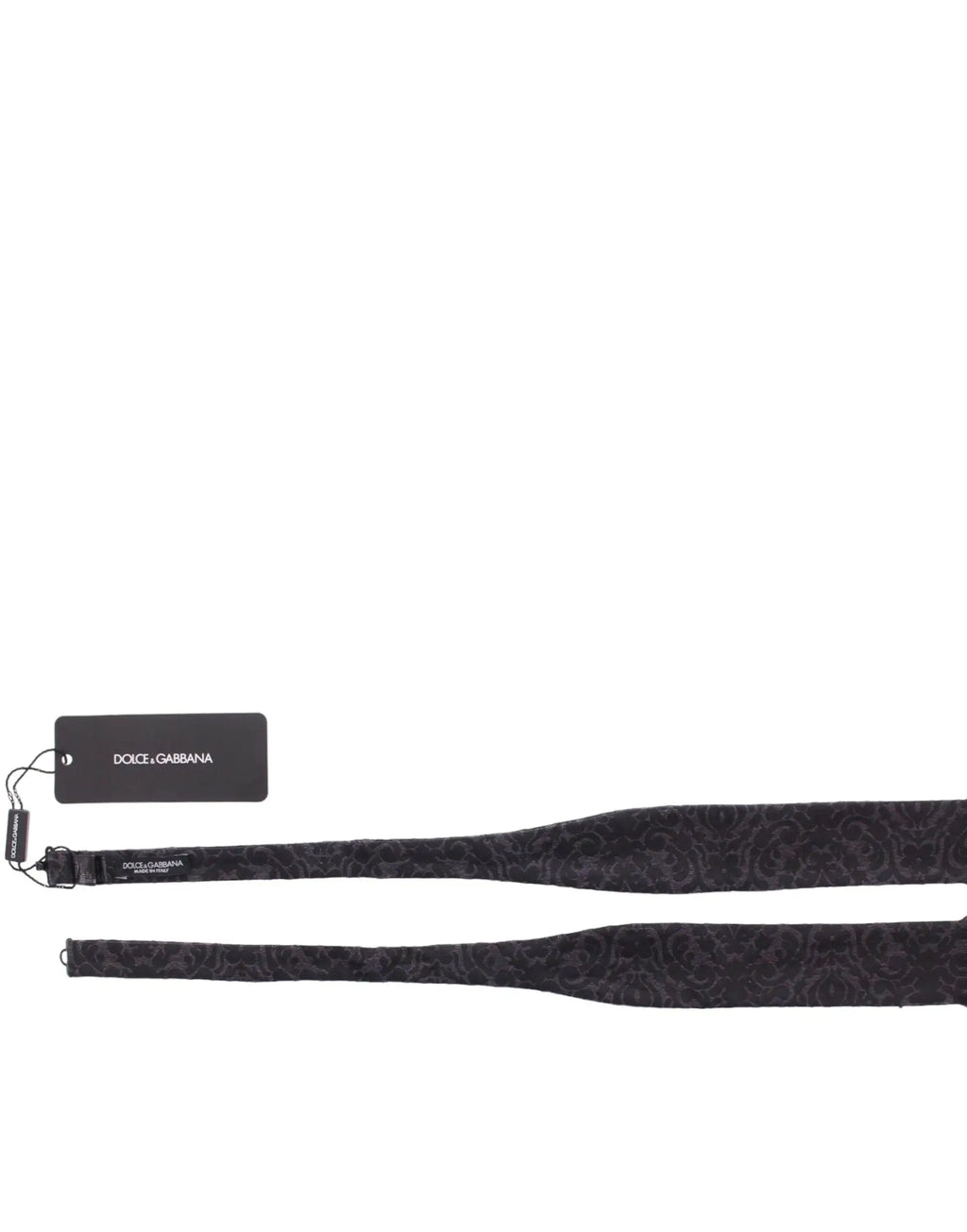 Ceinture dolce & gabbana noire en tissu texturé avec motif cachemire baroque pour homme