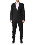 Costume deux pièces dolce & gabbana en laine gris foncé coupe moderne avec pantalon assorti