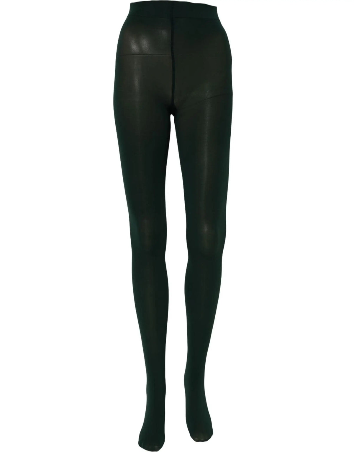 Tights noirs brillants en nylon lisse et moulant dolce gabbana vert foncé pour femme