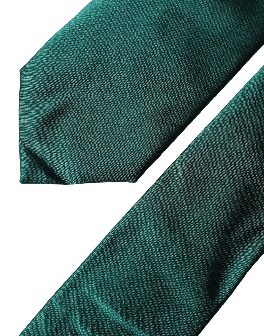 Une cravate en soie satinée vert foncé réglable pour femme de dolce & gabbana avec texture tissée subtile