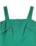 Robe moulante sans manches en rayonne vert émeraude dolce & gabbana avec encolure carrée structurée et fines bretelles