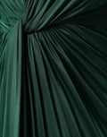 Robe midi Dolce & Gabbana en viscose vert émeraude foncé avec tissu satin torsadé et manches longues