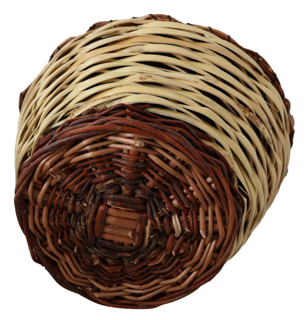 Sac cabas Dolce & Gabbana en rotin beige avec structure en bois, idéal pour un style élégant et naturel.