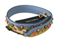 Sangle d'épaule en cuir pour sac à main Dolce & Gabbana, accessoire bleu élégante et durable.