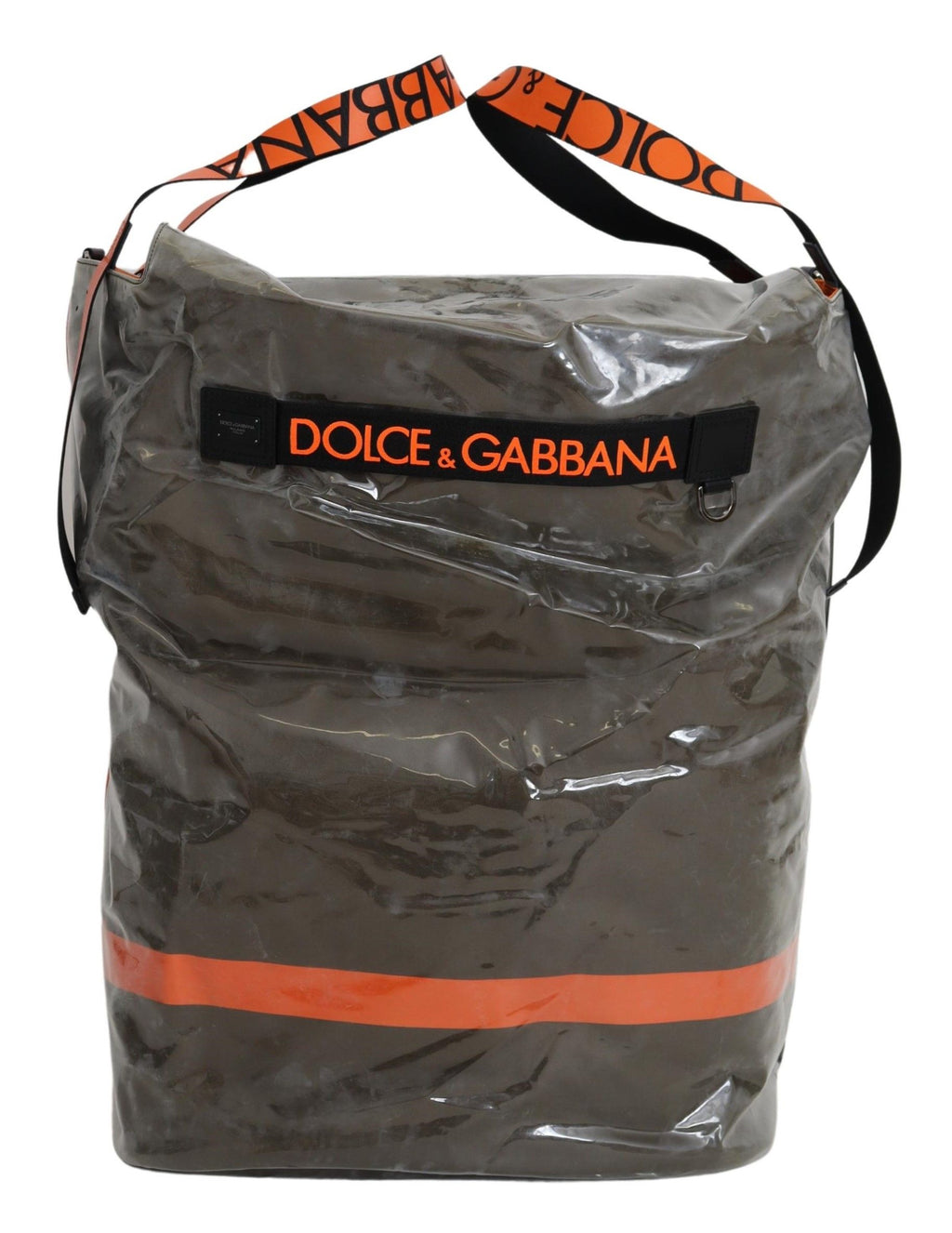 Sac shopping en coton vert pour homme de Dolce & Gabbana, grand format avec logo de la marque.