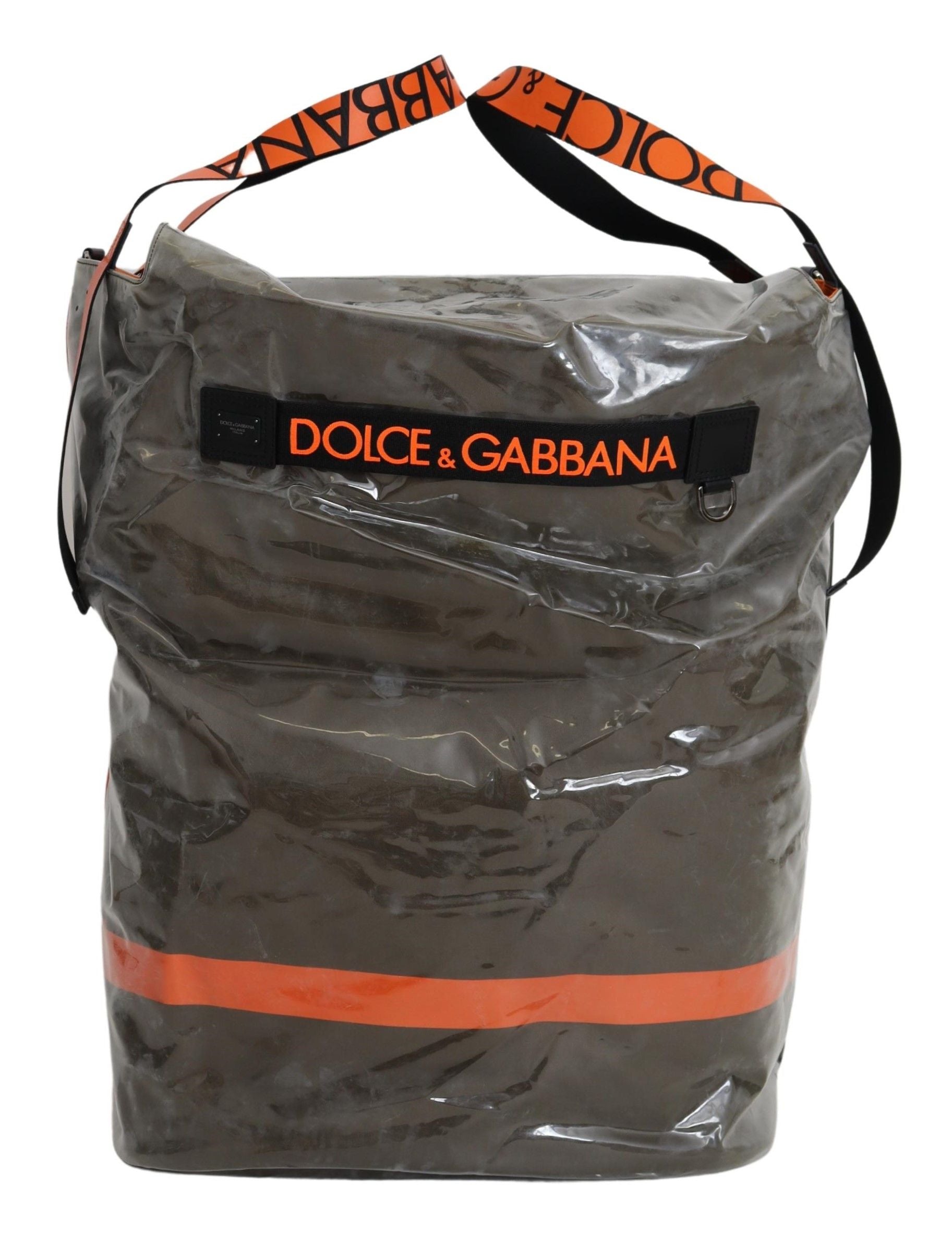 Sac shopping en coton vert pour homme de Dolce & Gabbana, grand format avec logo de la marque.