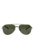 Lunettes de soleil enfants dolce & gabbana dg2125 aviator argentées avec verres verts foncés