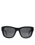 Lunettes de soleil dolce & gabbana dg4177 en cuir noir effet crocodile avec verres teintés gris foncé