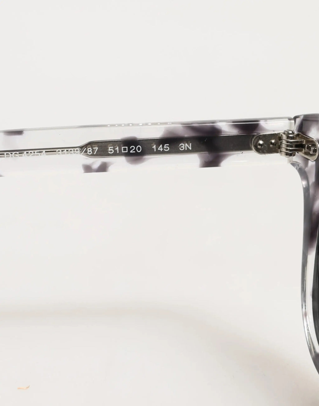 Lunettes de soleil dolce & gabbana dg4254 havana avec monture en acétate clair marbré noir et blanc et charnières métal argenté