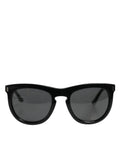 Lunettes de soleil dolce & gabbana dg4281 en acétate noir avec monture ronde classique et verres gris foncé