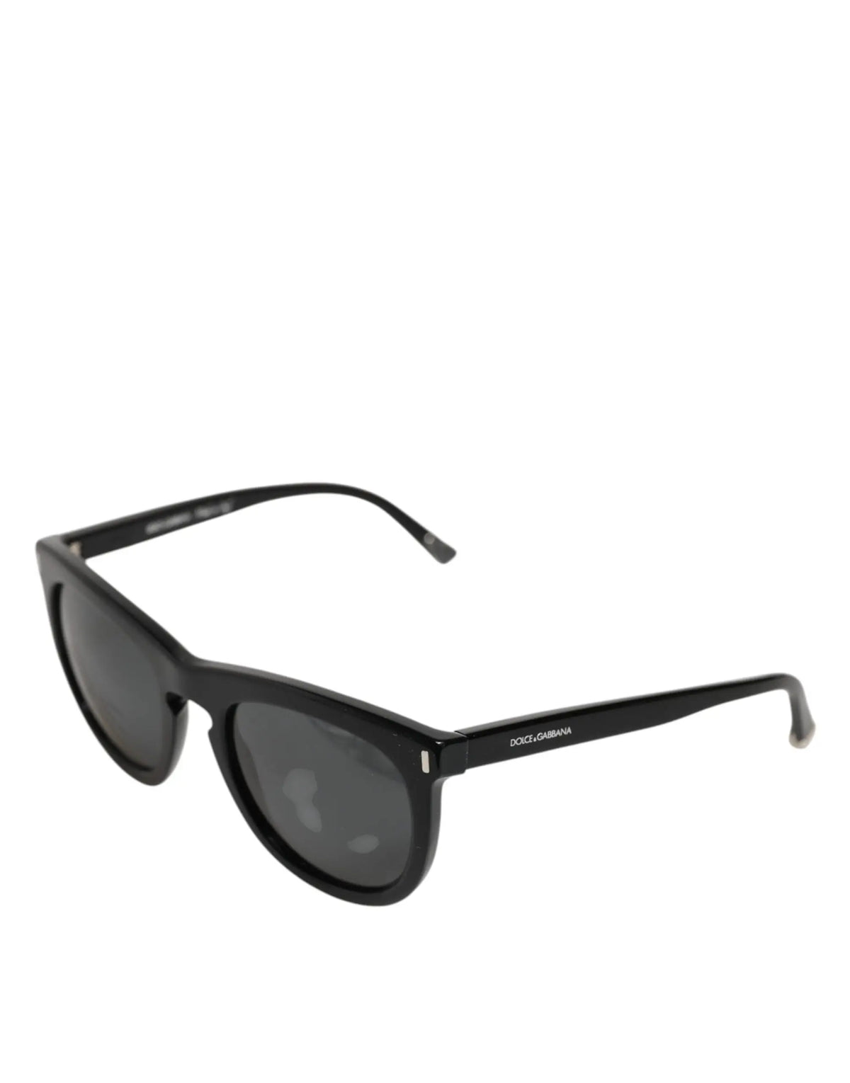 Lunettes de soleil dolce & gabbana dg4281 noir avec monture ronde pleine et verres gris foncé élégants modernes
