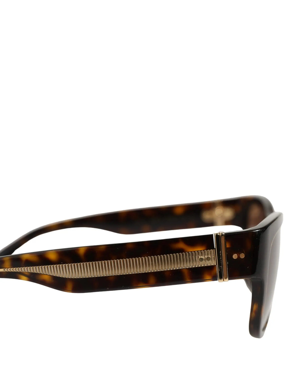 Lunettes de soleil dolce & gabbana dg4390f à monture en acétate écaille et pont en métal doré avec verres polarisés bruns