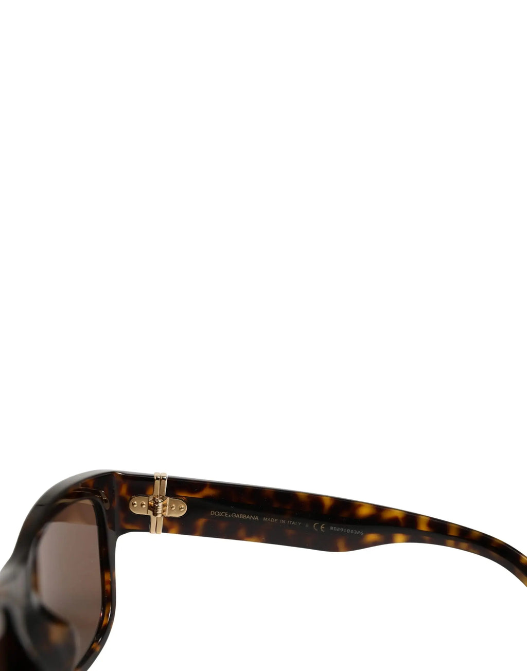 Lunettes de soleil dolce & gabbana dg4390f monture en acétate écaille avec pont et charnière métal doré polarisées