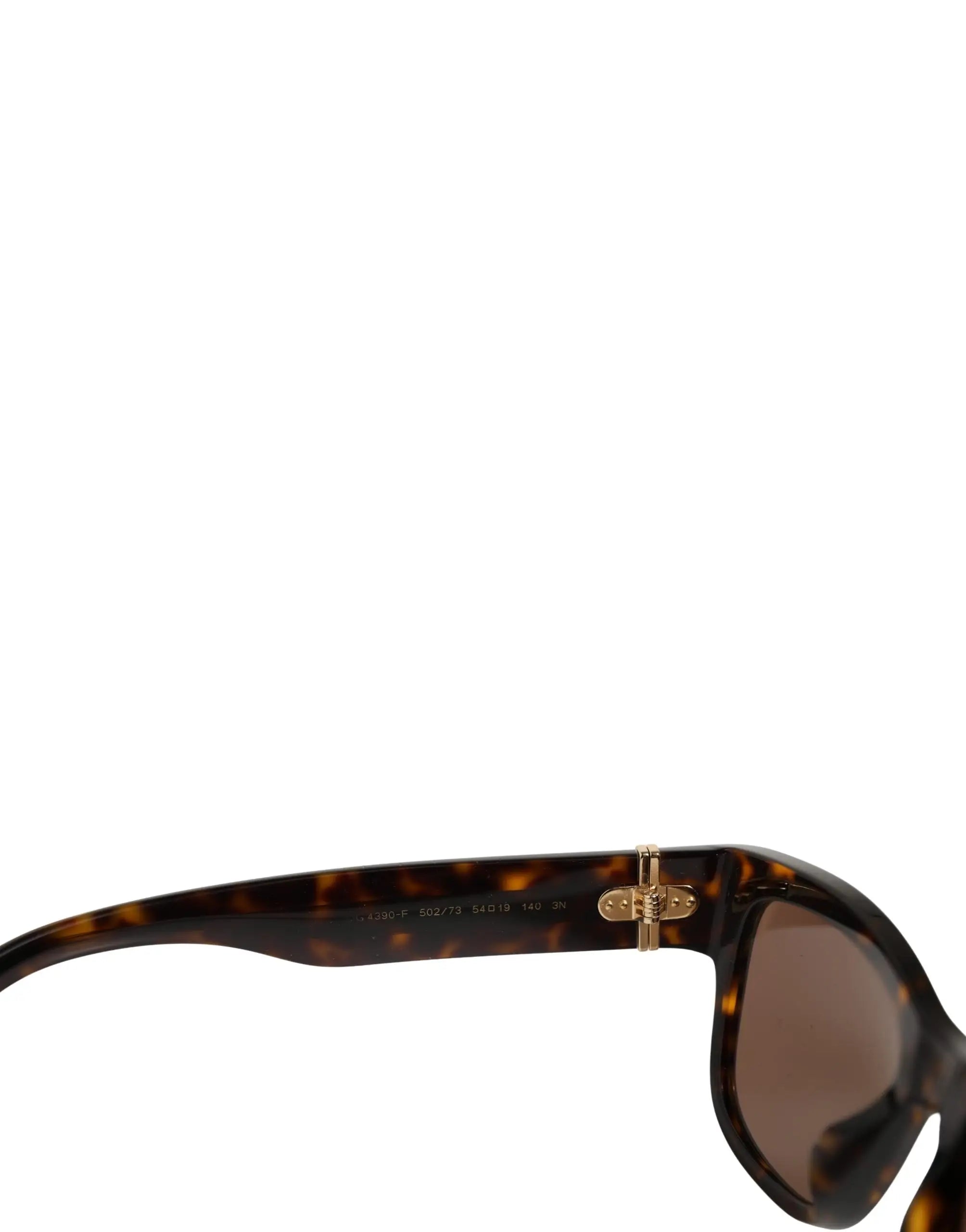 Tortoiseshell acetate dolce & gabbana dg4390f sunglasses with gold-tone metal bridge and polarized lenses
