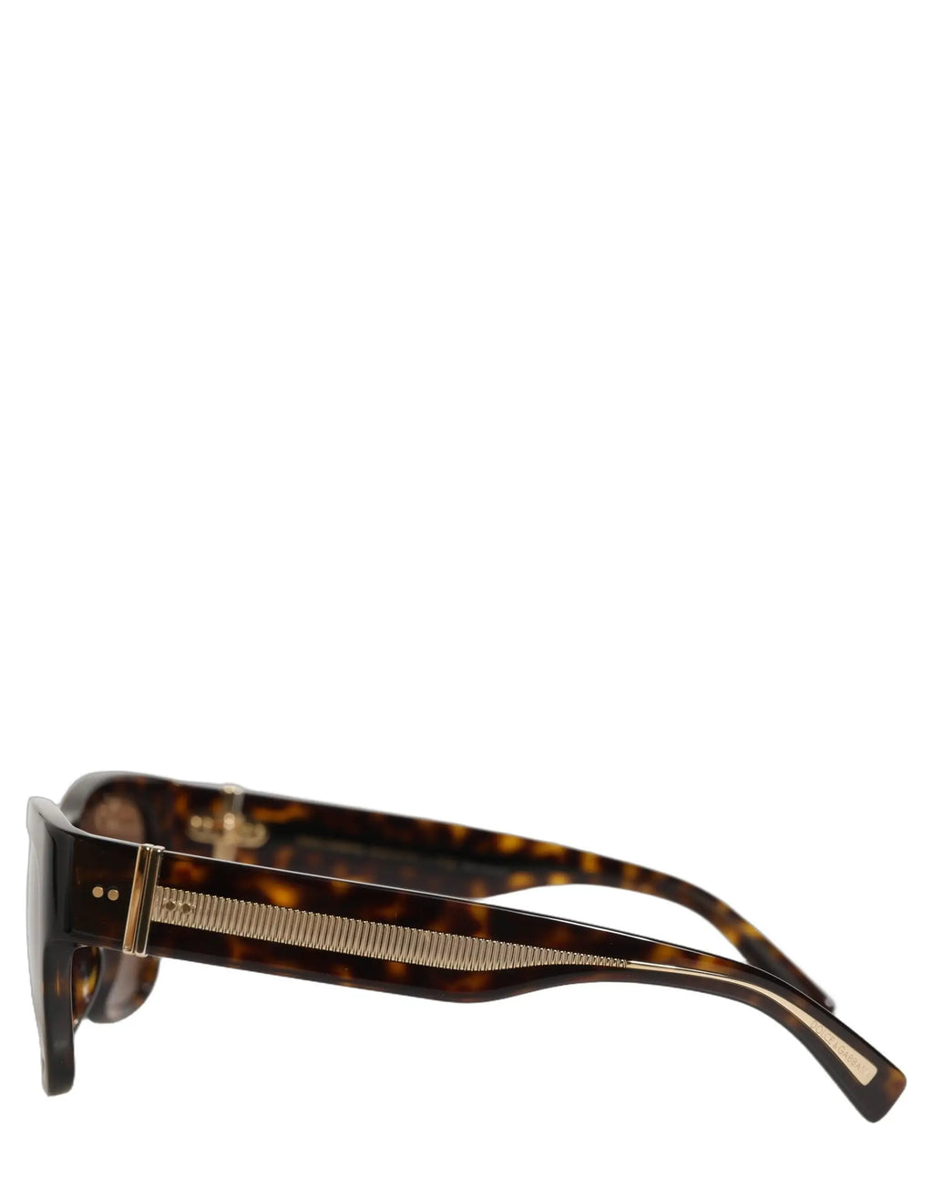 Lunettes de soleil dolce & gabbana dg4390f en acétate écaille avec verres polarisés et accents en métal doré