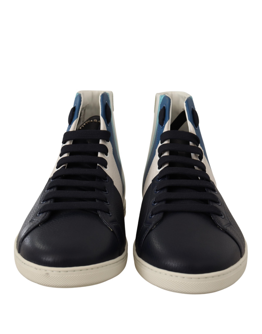 Chaussures sneakers montantes en cuir multicolore de Dolce & Gabbana, design élégant et moderne pour homme.