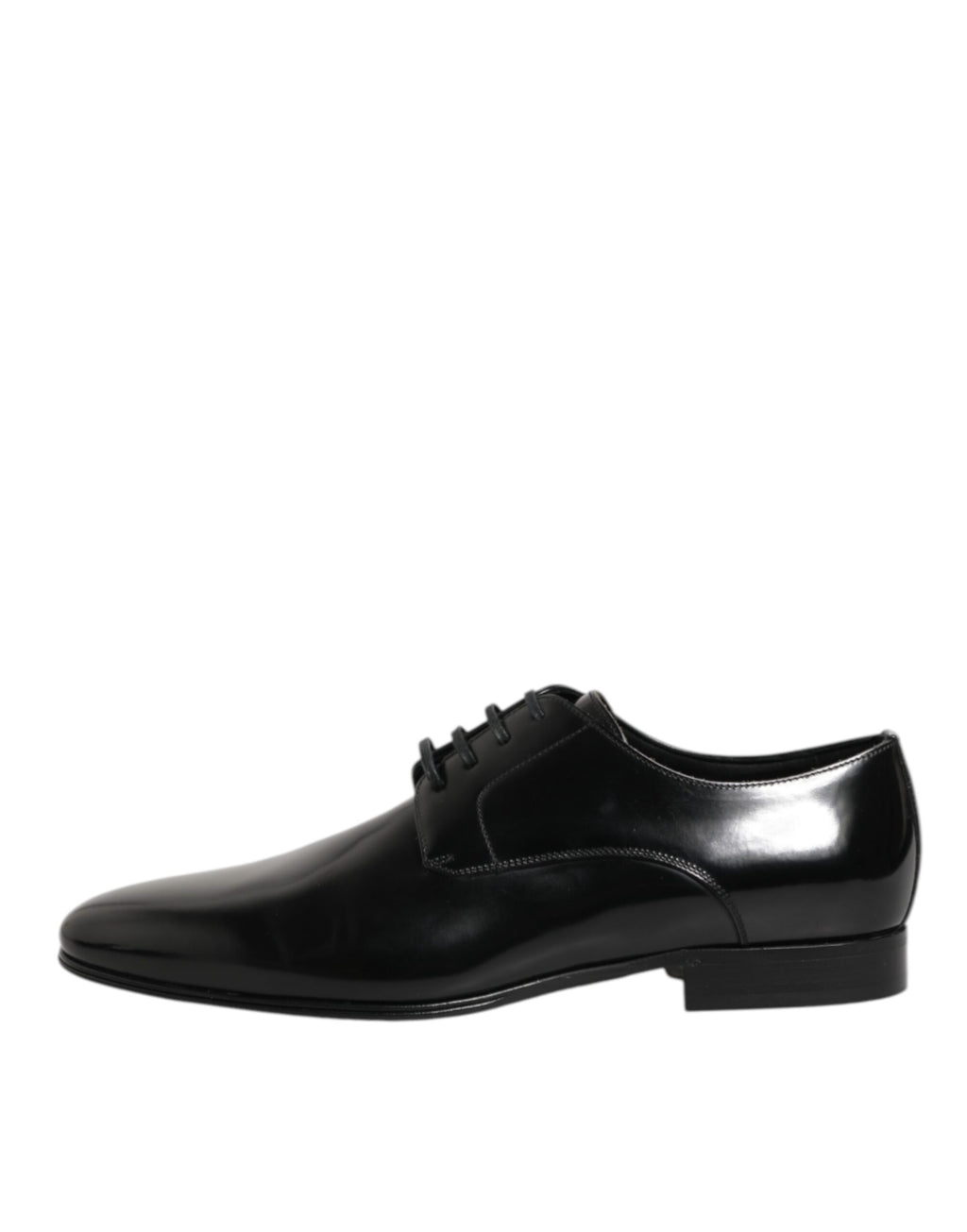 Chaussures Derby pour hommes en cuir de veau noir de Dolce & Gabbana, élégantes et raffinées.