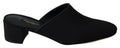 Sandales pour femmes Dolce & Gabbana en grosgrain noir, style élégant avec bride large et semelle confort.