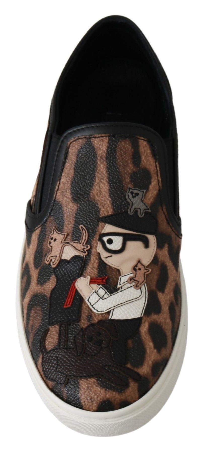 Mocassins en cuir Dolce & Gabbana à motifs léopard, style élégant et tendance, pour homme ou femme.