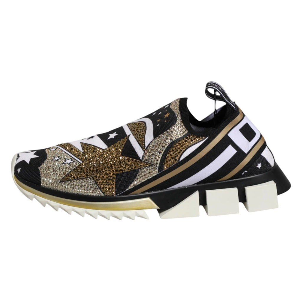 Chaussures sneakers basses multicolores Dolce & Gabbana Sorrento, style décontracté avec design coloré et détails en cuir.