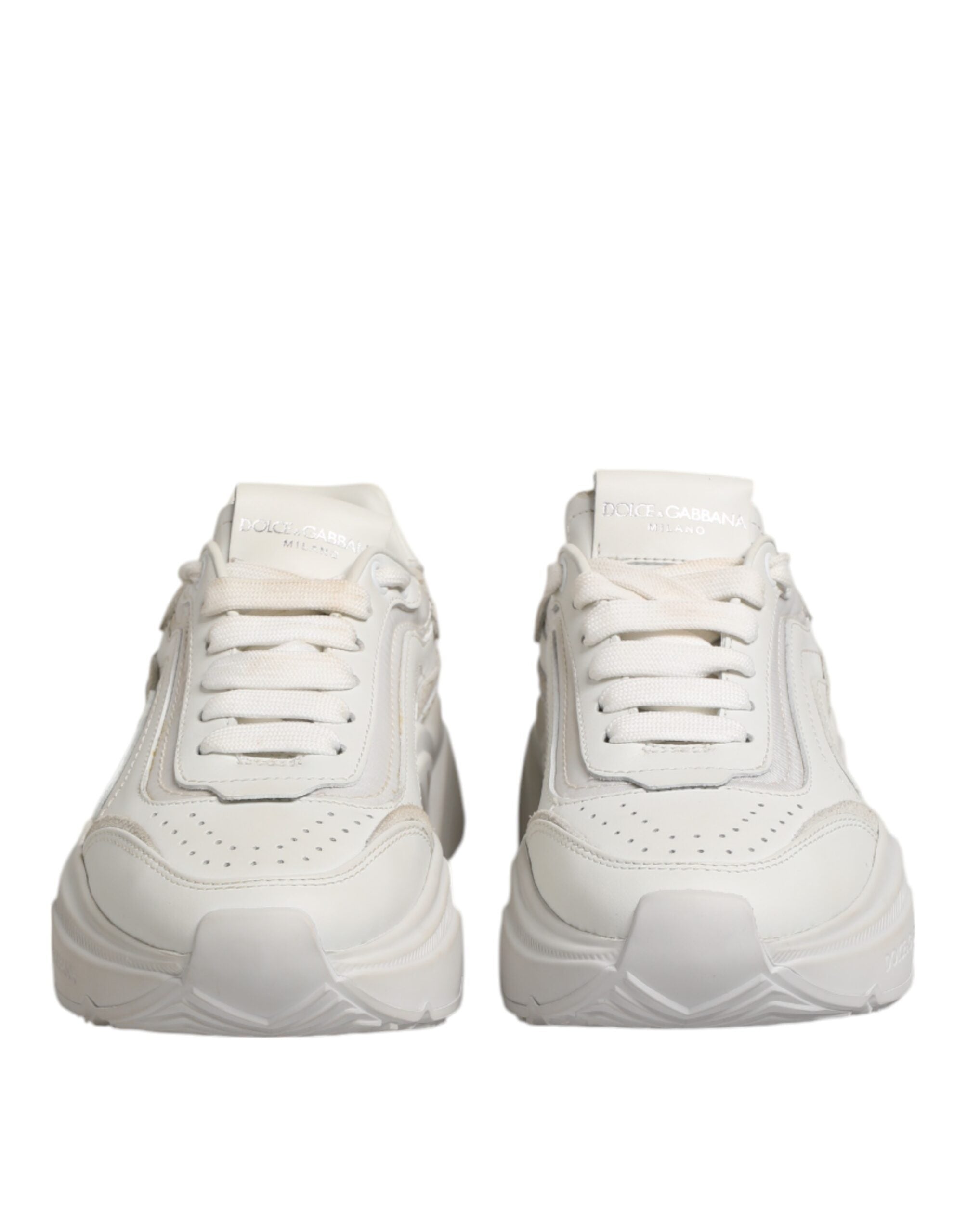 Chaussures sneakers basses blanches Dolce & Gabbana Daymaster, style décontracté et confortables pour homme.