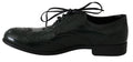 Chaussures brogue en cuir vert Dolce & Gabbana, chaussures Wingtip Oxford élégantes pour homme.