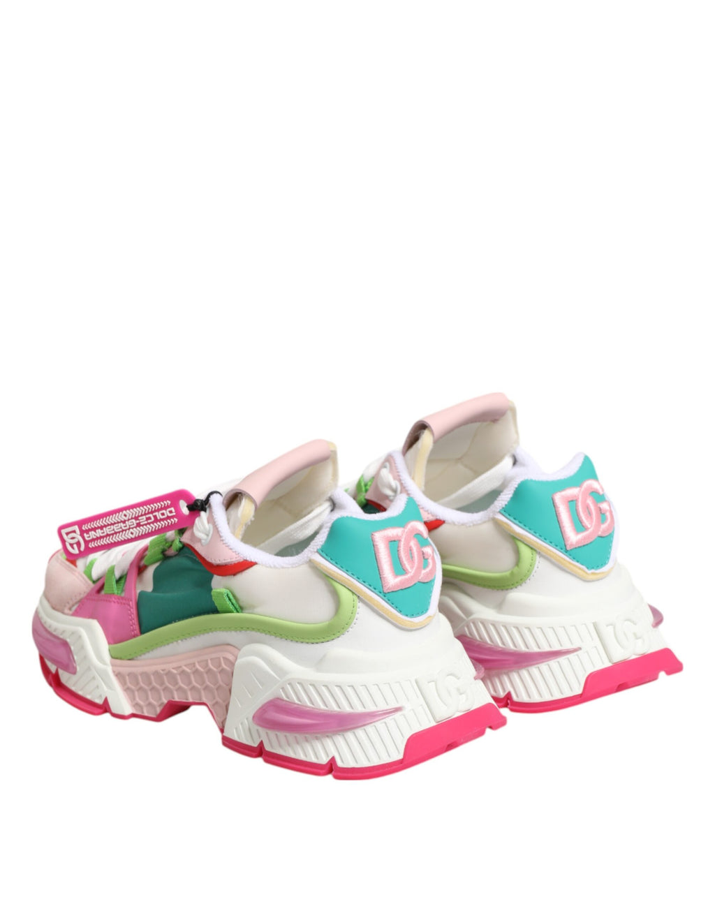 Chaussures sneakers basses Dolce & Gabbana AirMaster en cuir multicolore, style décontracté et moderne.