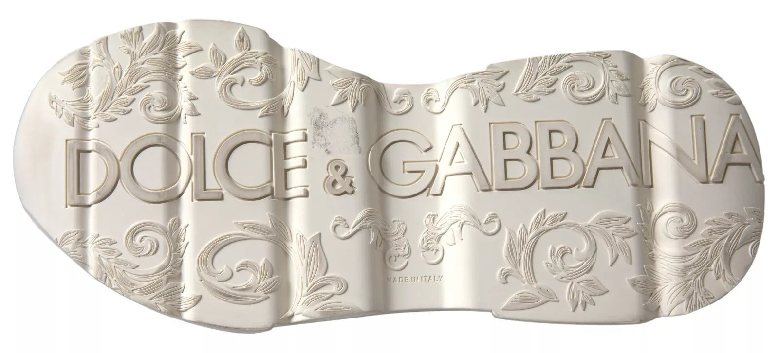 Chaussures sport Dolce & Gabbana Daymaster en cuir blanc et beige, baskets élégantes pour hommes ou femmes.