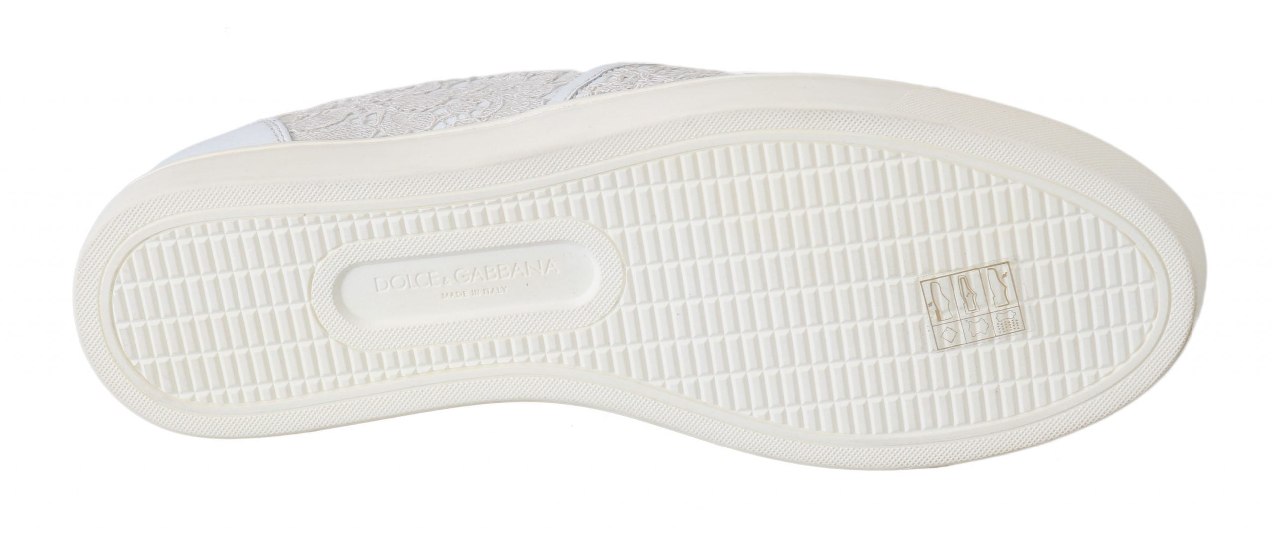 Chaussures mocassins Dolce & Gabbana en cuir blanc avec lacets, style slip-on, pour homme.