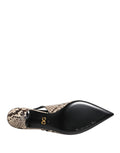 Chaussures à talons Dolce & Gabbana en cuir multicolore, escarpins en slingback élégants avec design coloré et sophistiqué.