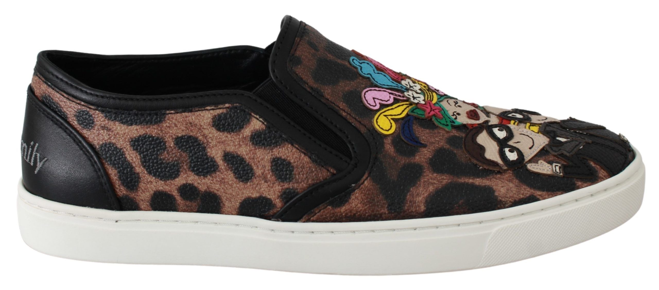 Chaussures mocassins en cuir léopard Dolce & Gabbana, style élégant avec motif animalier, pour un look sophistiqué.