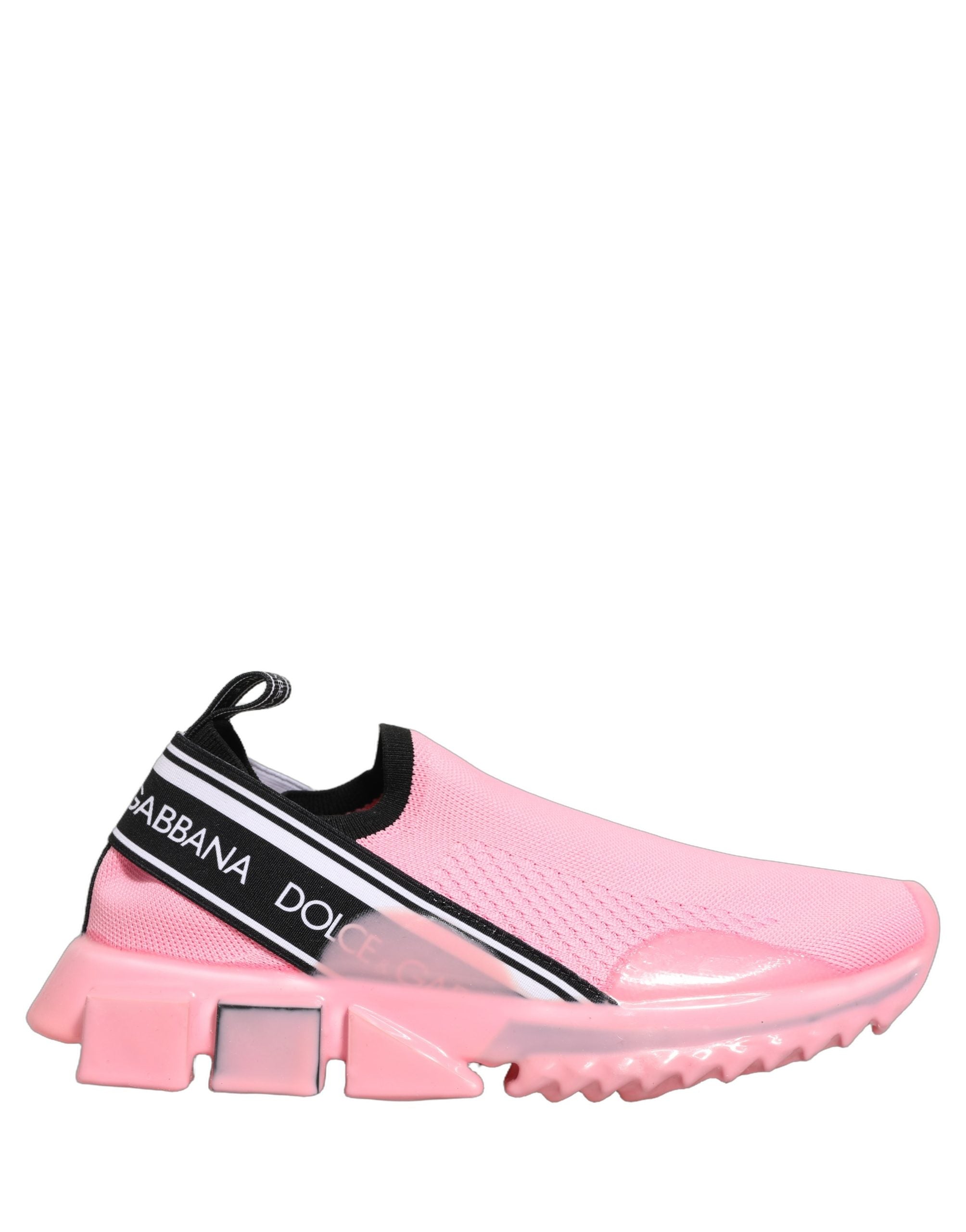 Chaussures sneakers basses Dolce & Gabbana Sorrento roses roses rose clair, slip-on, style décontracté.
