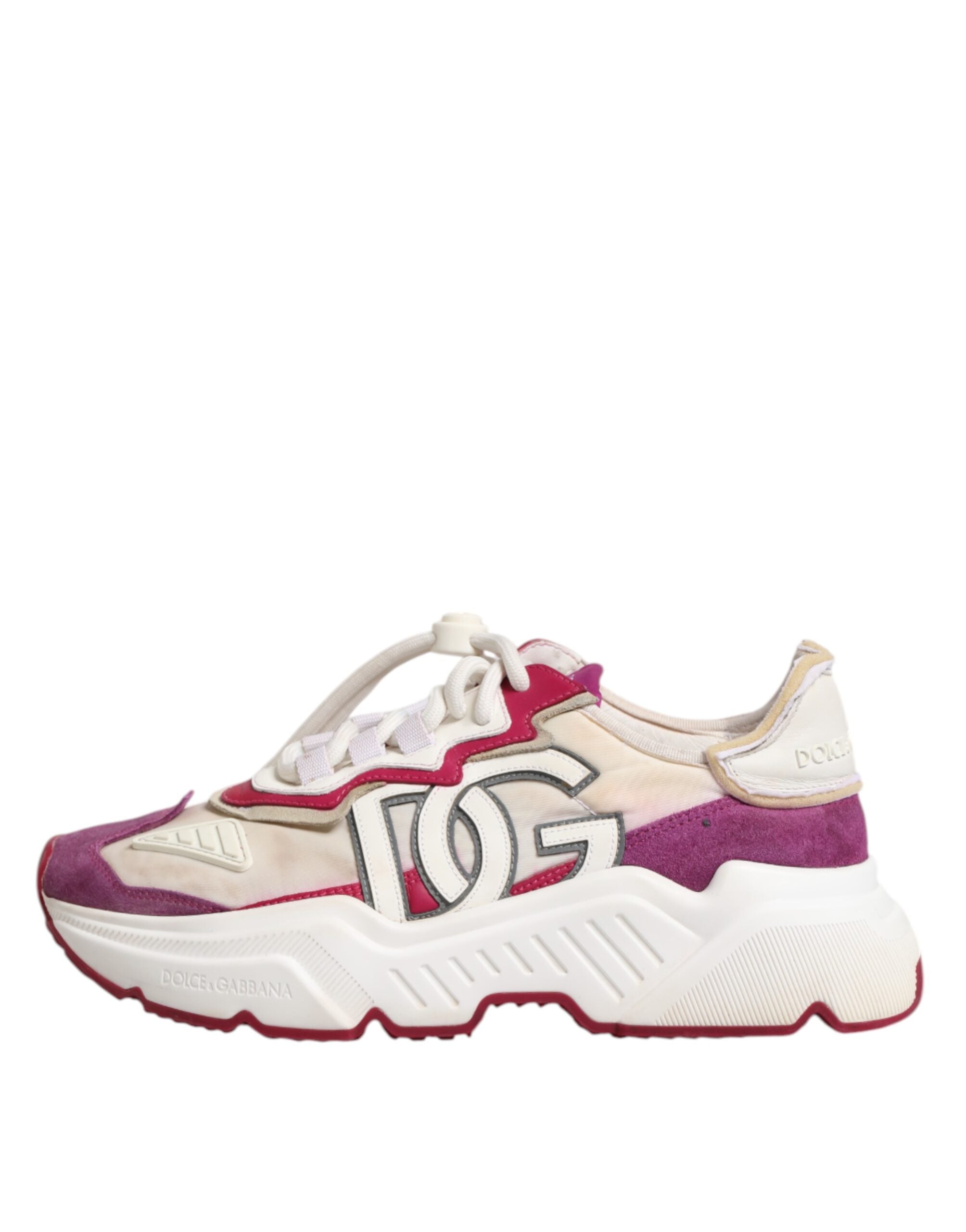 Chaussures basses Dolce & Gabbana Daymaster multicolores avec semelle blanche et design coloré, vues de côté.